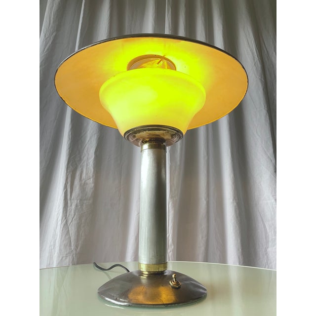 Bauhaus Vintage Art Deco 350 Table Lamp by Jumo, 1960s For Sale - Image 3 of 16