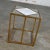 Art Deco Chelsea House Jamie Merida Collection Iron Antique Gold Leaf Harlequin Side Table For Sale - Image 3 of 18