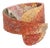 Sculptural Orange and Gold Plexiglass Coiled Bangle Bracelet For Sale