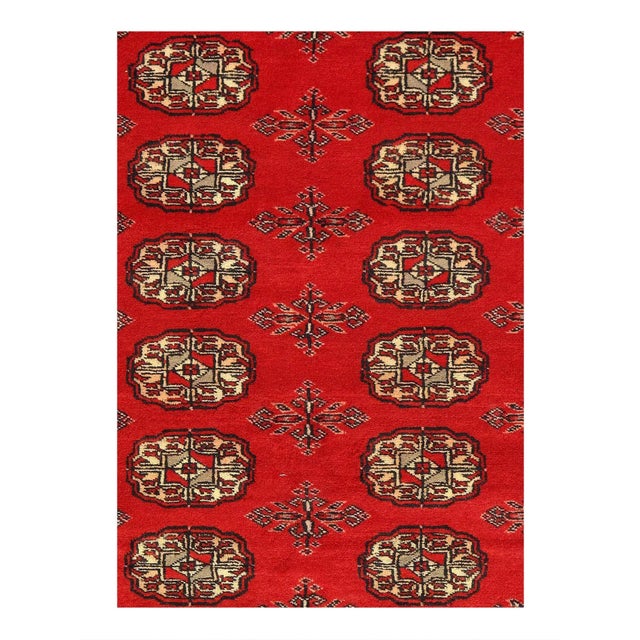 Add a touch of world art to your living space with the Pasargad DC Handmade Traditional Bokhara Wool Rug. This unique...