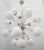 Italian 21st Century Nova Polished Nickel Glossy White Murano Sputnik Chandelier by Fabio LTD For Sale - Image 3 of 6