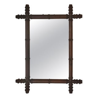 Carved Wooden Mirror, France, 1940s For Sale