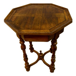 English Marquetry Octagonal Side Table For Sale