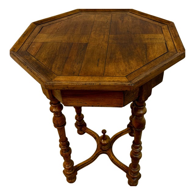English Marquetry Octagonal Side Table For Sale