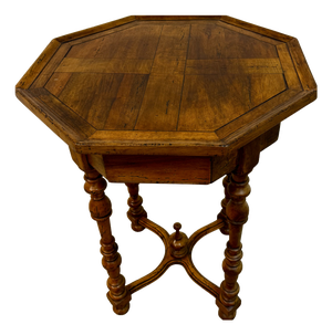 English Marquetry Octagonal Side Table