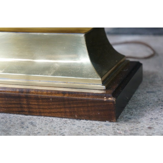 Brass 2 Mid Century Chinoiserie Etched Brass Table Lamps Asian Urn Tea Caddy Jar Pair For Sale - Image 8 of 18