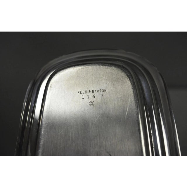 Vintage Reed & Barton Art Deco Mid Century Modern Silver Plated Butter Dish For Sale - Image 11 of 13