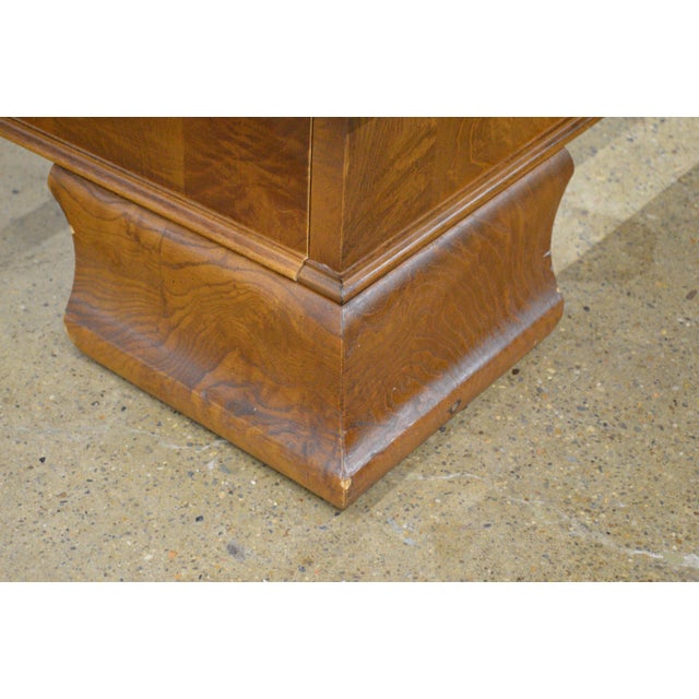 Henredon Charles X Empire King Size Burlwood Sleigh Bed For Sale - Image 12 of 17