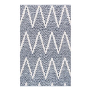 Pasargad Home Simplicity Navy Cotton Area Rug- 9' 0" X 12' 0" For Sale