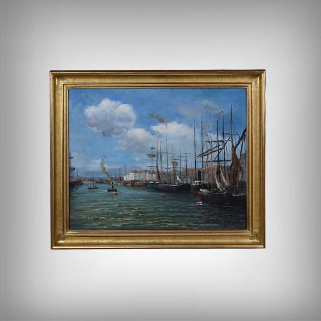 Nicoli, Port Scene, Oil on Canvas, 20th Century, Framed For Sale - Image 16 of 16
