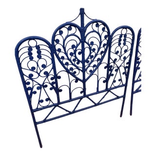 Vintage Twin Wicker Headboard For Sale