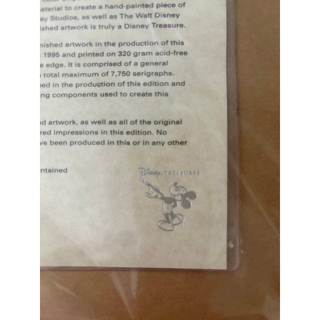 1990s 1995 Limited Edition Disney Serigraph of Pinocchio's Figaro and Cleo-With Certificate of Authenticity For Sale - Image 5 of 6