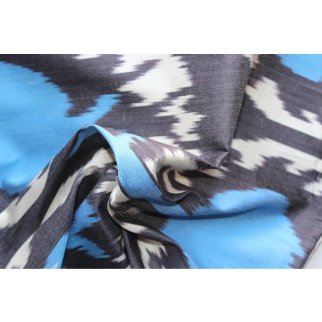 Textile Contemporary Handmade Silk Ikat Pillow For Sale - Image 7 of 9