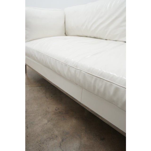 Martyn Lawrence Bullard for Frontgate White Leather Sofa For Sale - Image 9 of 15