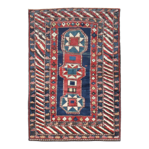 Antique Zabihi Collection Caucasian Baku Khila Rug