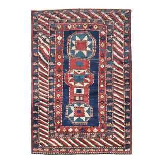 Antique Zabihi Collection Caucasian Baku Khila Rug - 3'6" x 4'9" For Sale