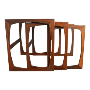 Set of 3 G Plan Quadrille Nesting Tables in Teak #3