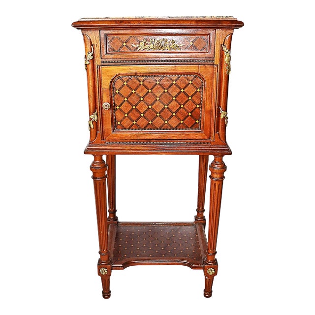 Mid 19th Century French Antique Louis XVI Style Nightstand For Sale