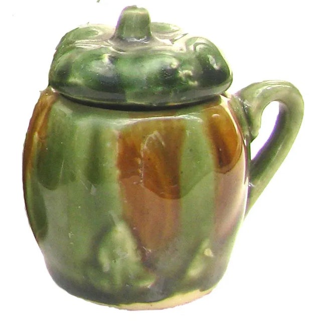 Rustic European French Majolica Hot Beverage Service, Set of 8 For Sale - Image 3 of 6