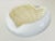 A glass ashtray with a Sommerso white layer and a beige and gold interior. Attributed to Alfredo Barbini. Italian from the...