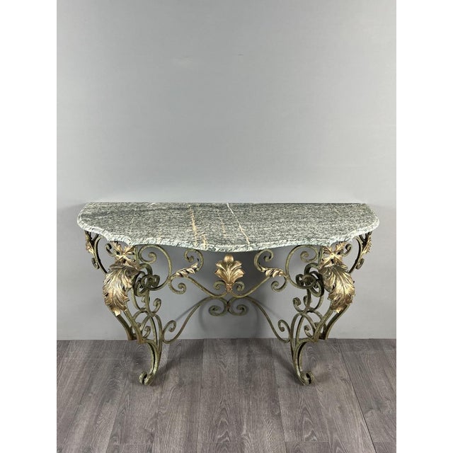 Wrought Iron Wall Console, 20th Century For Sale - Image 9 of 10