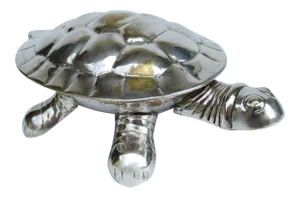 Vintage Silver Plate Lidded Turtle Keepsake Box