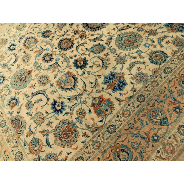 Distressed Vintage Persian Kashan Rug. 10'x 13'4" For Sale - Image 11 of 17
