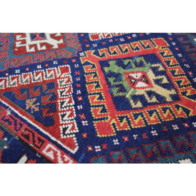 Traditional Late 19th Century Antique Hand-Knotted Talish Kazak Rug - 3′4″ × 8′4″ For Sale - Image 3 of 12