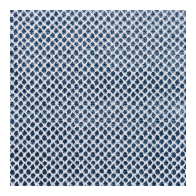 Sample - The House of Scalamandré Etosha Velvet Fabric, Bluestone For Sale