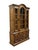 Drexel Drexel Furniture Bishopsgate Collection Solid Walnut English Tudor Style 48" China Cabinet 160-414-6 For Sale - Image 4 of 13