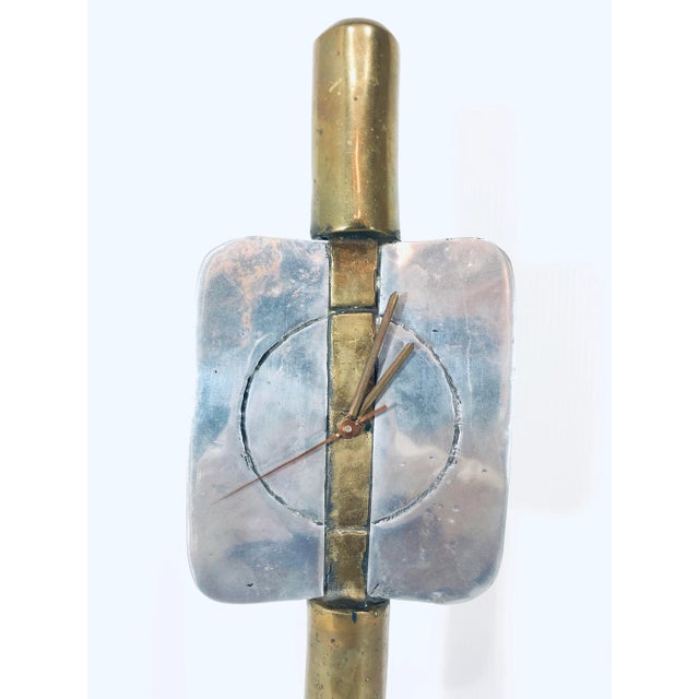 1990s David Marshall Signed Sculptural Clock For Sale In Miami - Image 6 of 11