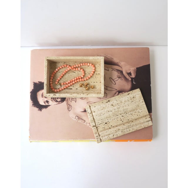Stone Italian Travertine Marble Jewelry Box, Postmodern, Fratelli Mannelli, 1970s Italy For Sale - Image 7 of 12