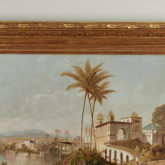 Antique Orientalist India Landscape Oil Painting by Daniel C. Grose For Sale - Image 4 of 14