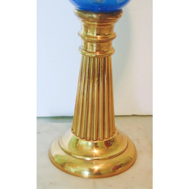 Whale Oil Style Cut Glass Lamp For Sale - Image 4 of 5