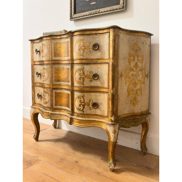Early 20th Century Antique Hand Painted Venetian Commode, 1900s For Sale - Image 5 of 9