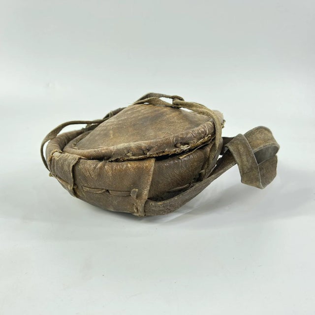 Early 20th Century Small Mesob Lidded Leather Wrapped Lunch Basket Ethiopia For Sale In Denver - Image 6 of 8