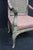 Elegant French Louis XVI revival armchair dating to the late 19th century. This refined piece features a hand-painted...
