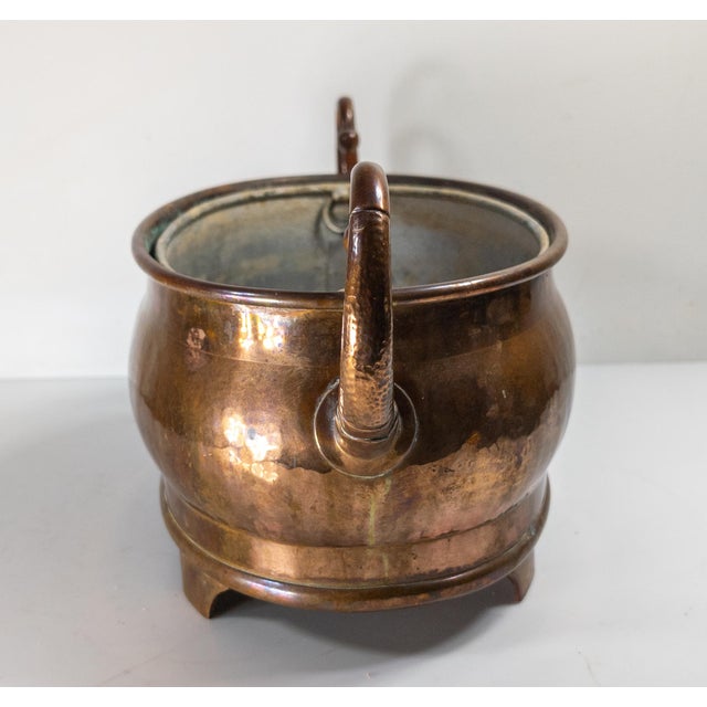 20th Century English Arts & Crafts Copper Jardiniere Planter, Signed I Brandt For Sale - Image 4 of 13