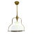 Gold Mid-Century French Brass and Opaline Glass Pendant Light, 1950s For Sale - Image 8 of 8