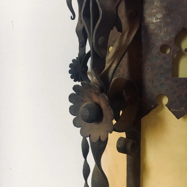 1900 - 1909 57” Antique Gothic Revival Lantern Light Fixture For Sale - Image 5 of 13