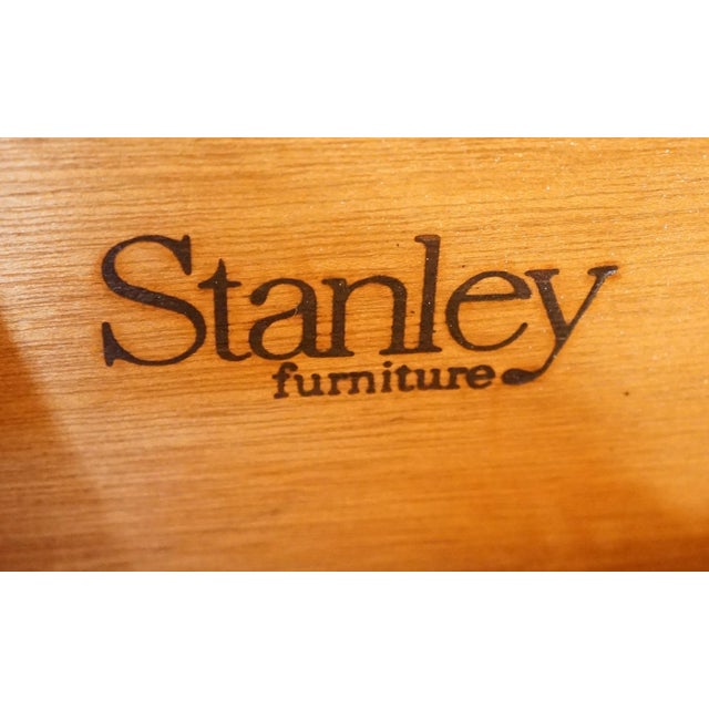 Stanley Furniture Solid Pecan Antiqued Yellow Cream Painted Mediterranean 39" Door Chest 4723-42 For Sale - Image 9 of 14