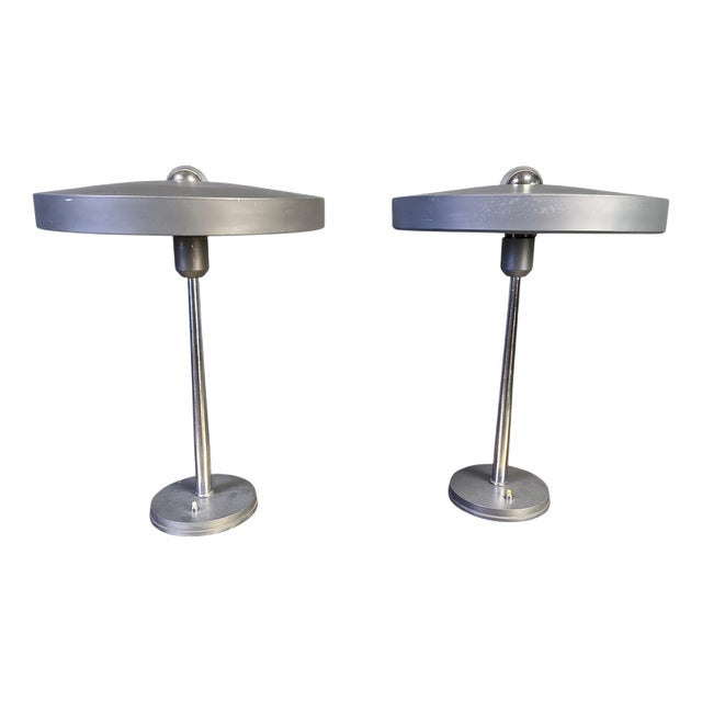 Vintage Desk Lamps by Louis Kalff, 1960s, Set of 2 For Sale