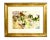 Wood Modern Watercolor Collage in Gilt Wood Frame For Sale - Image 7 of 8