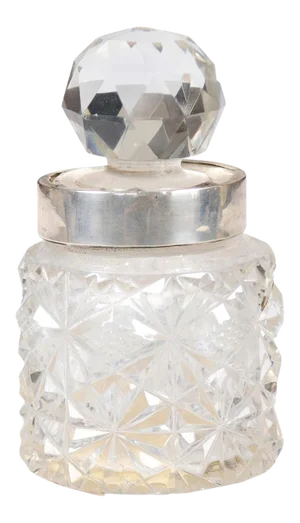 19th Century English Crystal and Silver Jug