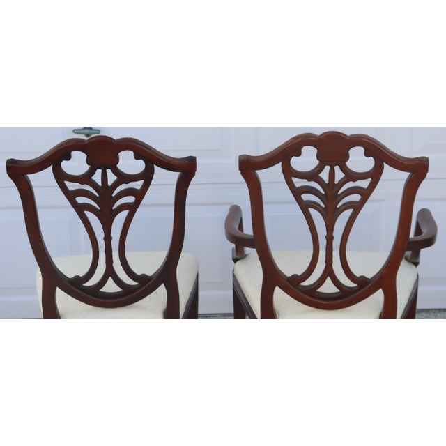 8 Chippendale Style Vintage Henredon Dining Chairs B Bo For Sale - Image 9 of 15