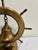 Mid-Century Modern Vintage Brass Ship Wheel Bell on Stand, Nautical Accent For Sale - Image 3 of 9