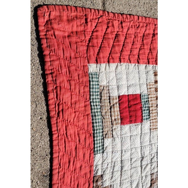 Log Cabin Variation Quilt For Sale In Los Angeles - Image 6 of 7