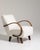 Ivory 20th Century Czech Republic Warm Ivory Boucle Bentwood-Arm Lounge Chair For Sale - Image 8 of 11