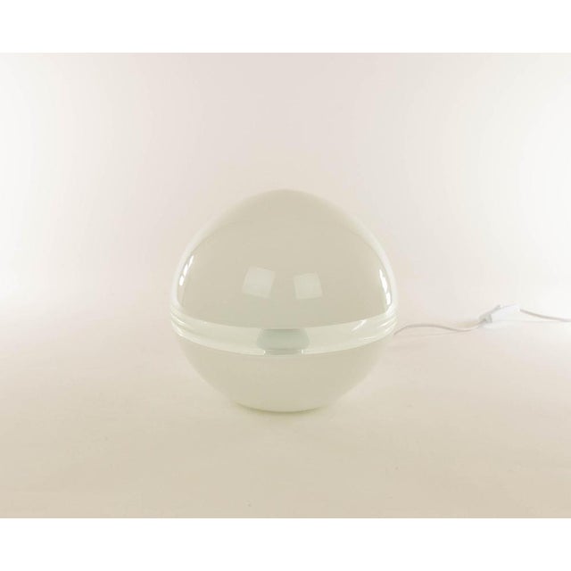 White Lt 230 Table Lamp by Carlo Nason for a.v. Mazzega, 1970s For Sale - Image 6 of 9