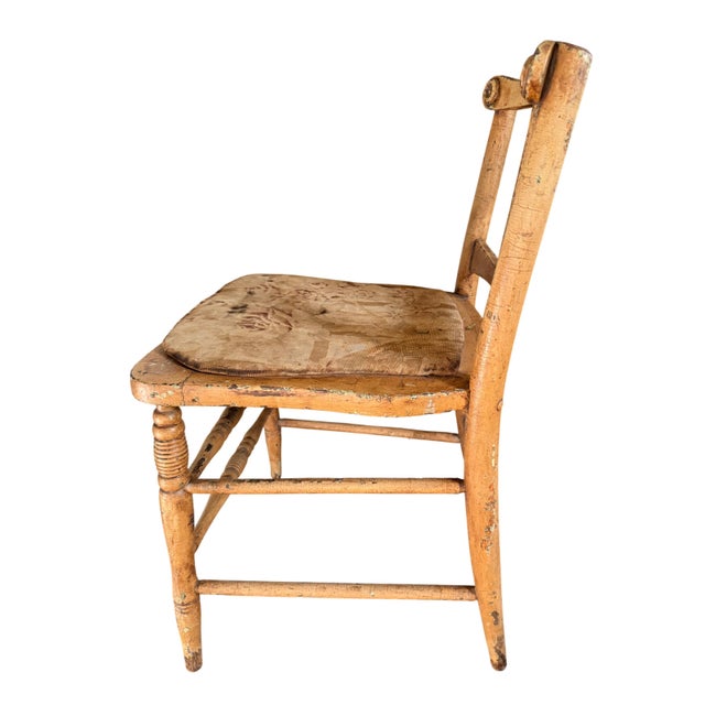 Charming Antique Spindle-Back Chair With Exceptional Aged Patina For Sale - Image 4 of 15
